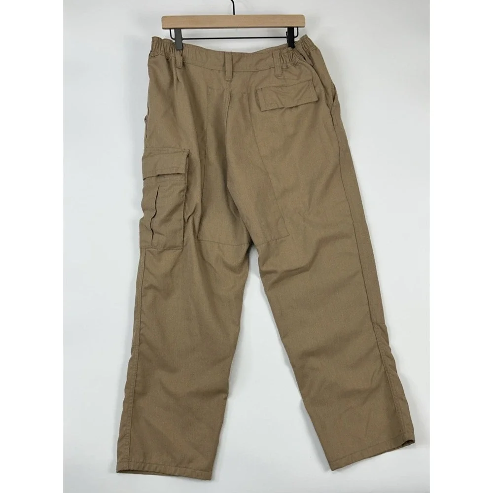 Drifire Mens Fire Resistant Pants Size L Short Khaki‎ Cargo Straight Leg Utility